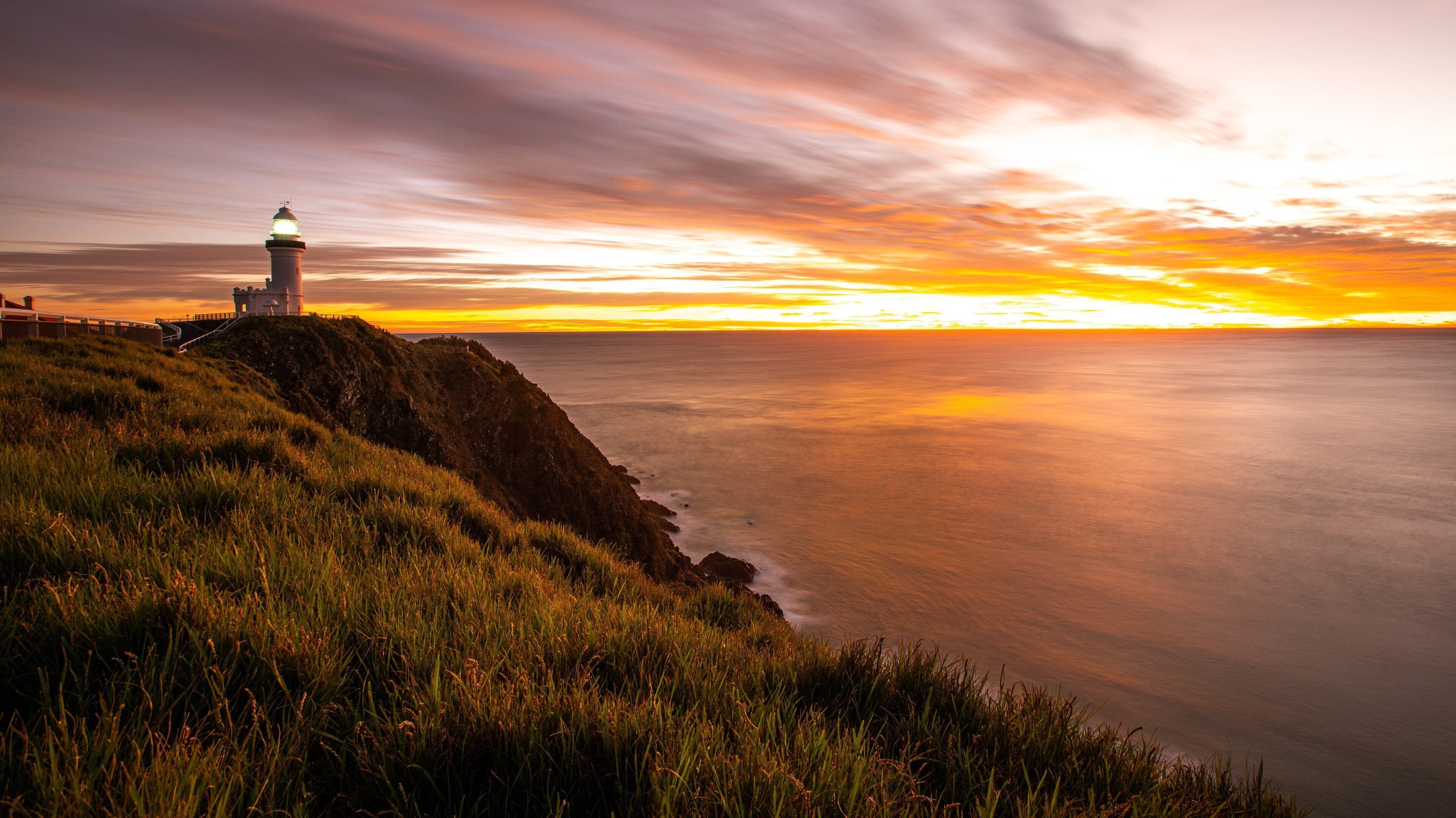 Cape Byron lighthouse above the surf beaches of Byron Bay, New South Wales