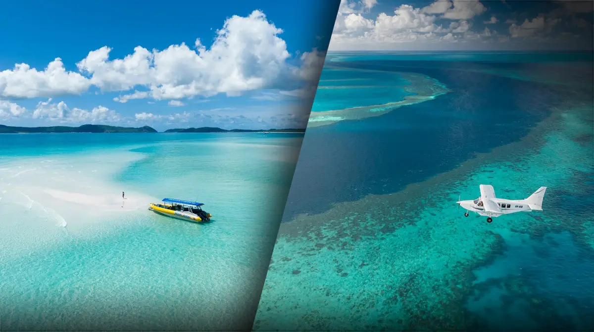 Enjoy Whitsundays with a fly raft package tour