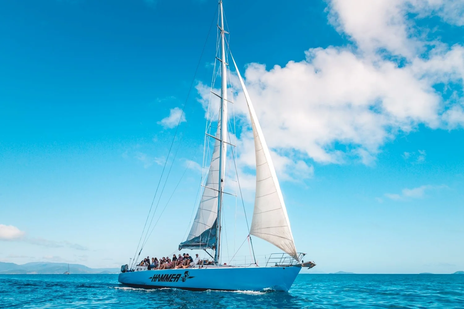Hammer Whitsundays maxi sailing yacht cruising turquoise waters