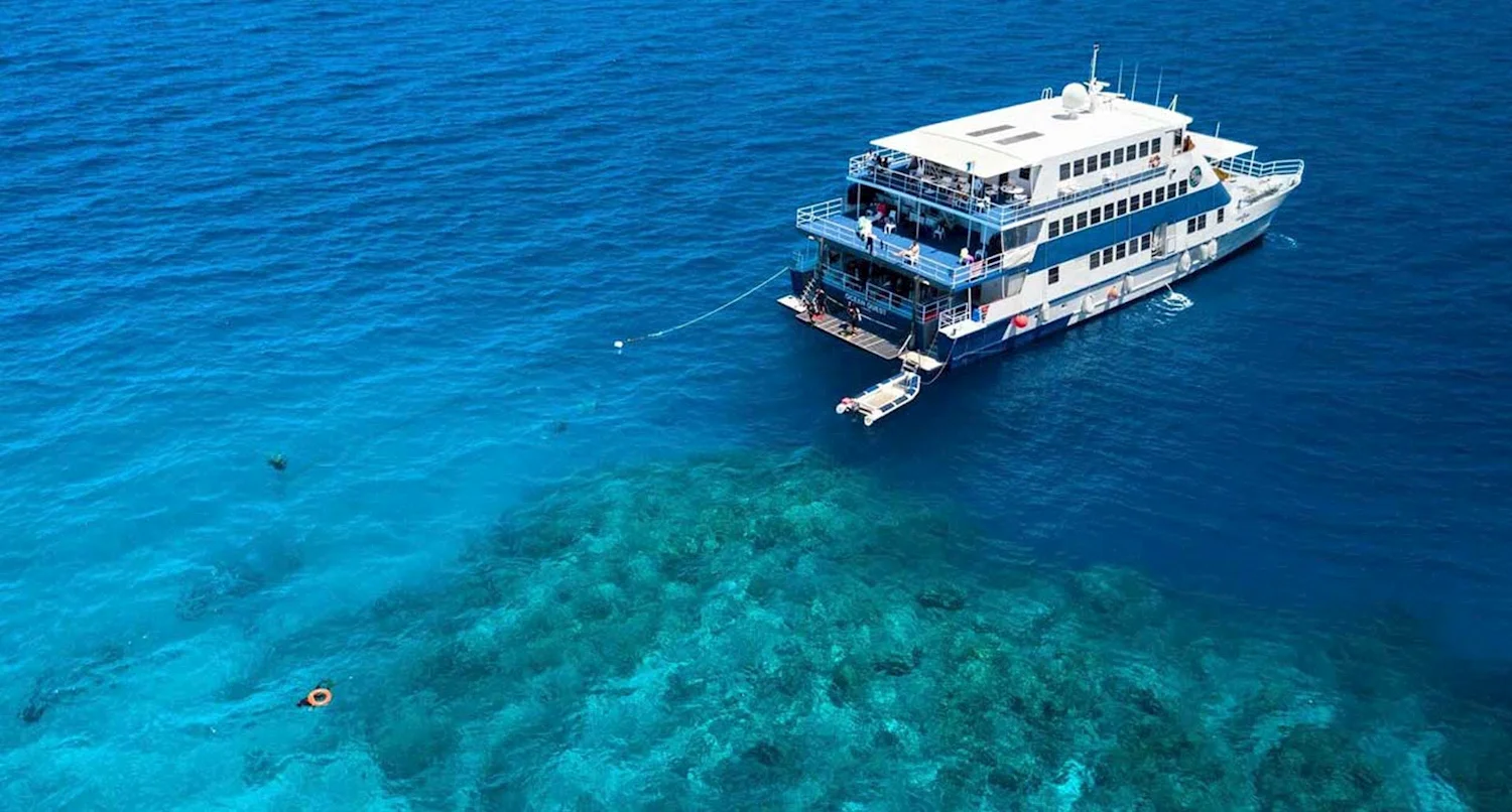 OceanQuest liveaboard boat on the Great Barrier Reef