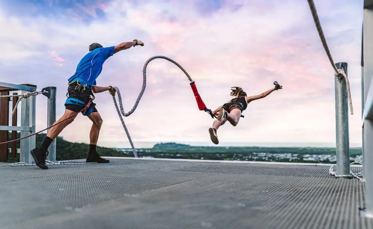 Experience the thrilling bungy roof jump package in Cairn