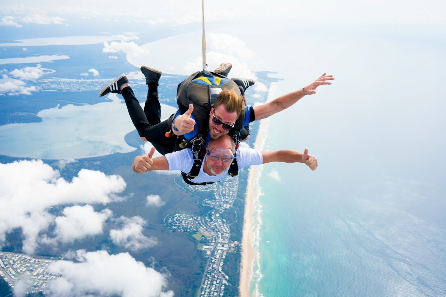 Tandem skydive over Noosa on the Sunshine Coast, Australia