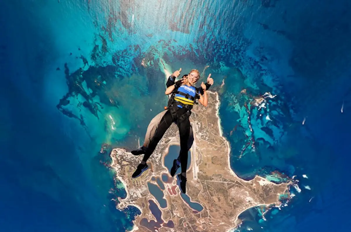 Tandem skydive over Rottnest Island with beach landing