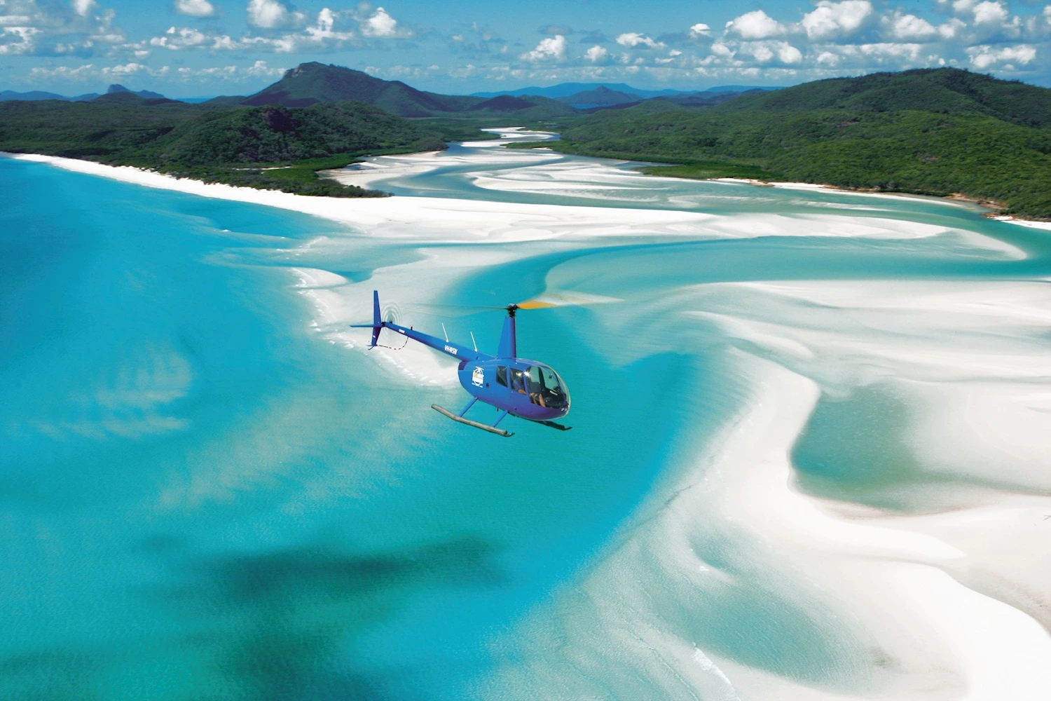 Whitehaven and Hill Inlet helicopter flight