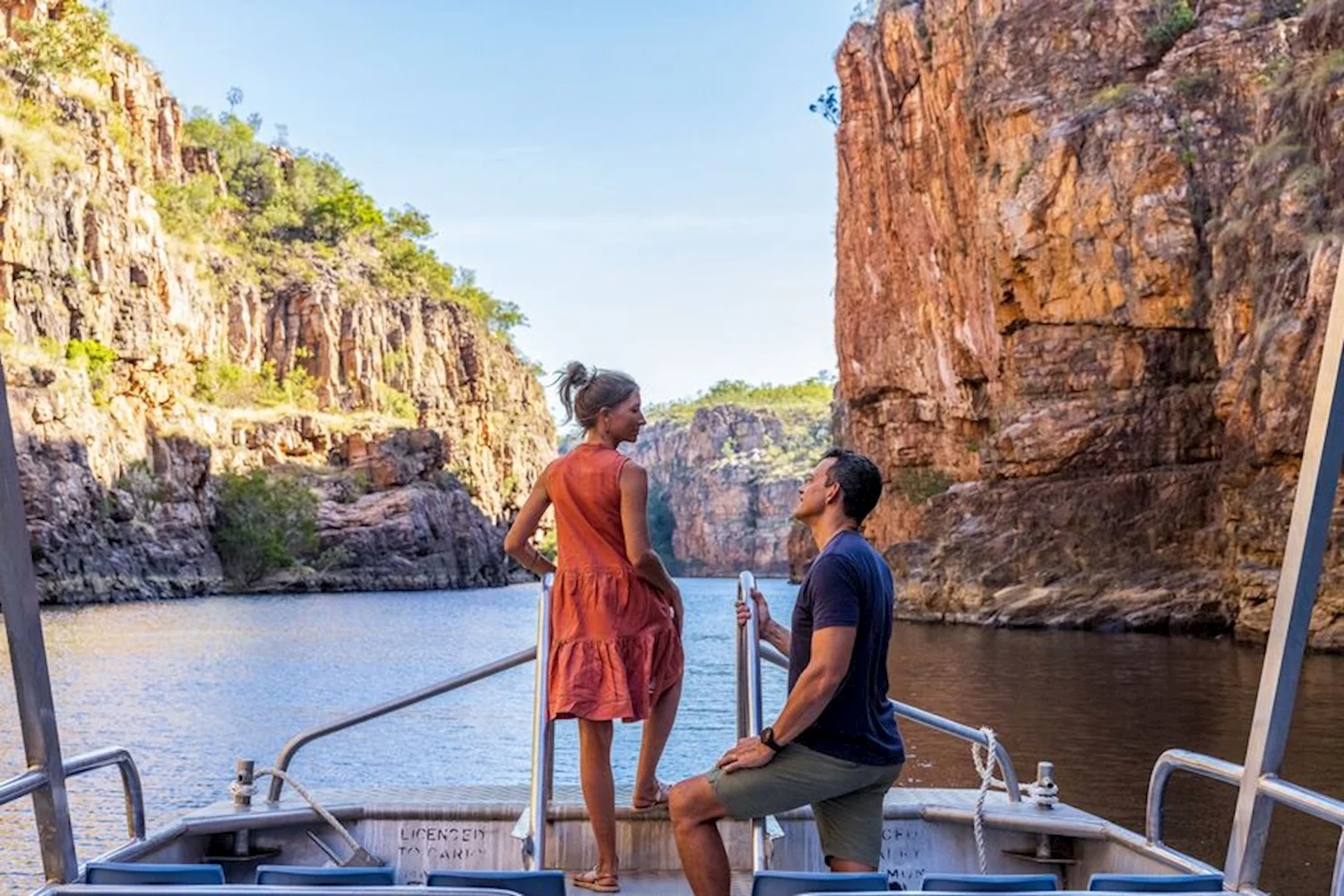 Katherine Gorge cruise through Nitmiluk National Park cliffs