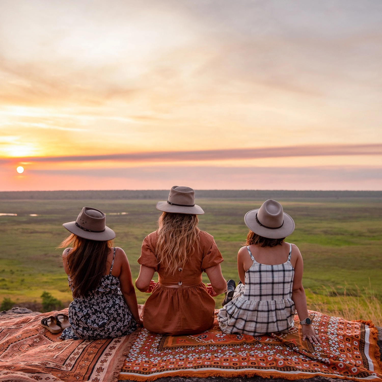 Kakadu sunset Ubirr lookout panoramic view during the kakadu katherine litchfield 4wd camping tour