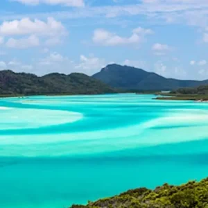 panoramic view of Whitehaven Beach, Whitsundays