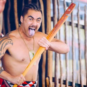 Rotorua, New Zealand -December-11-2017 : Maori tribes traditional war cry. The Maori are the indigenous Polynesian people of New Zealand.