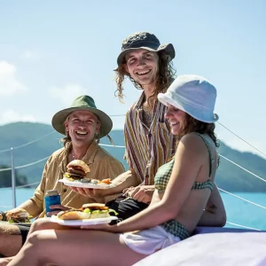 BBQ lunch served onboard Camira catamaran Whitsundays