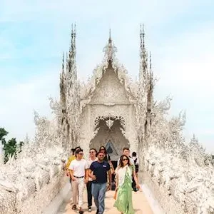 Route map of the 15-day Thailand, Laos and Cambodia tour from Bangkok to Siem Reap