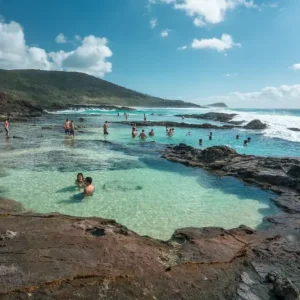 Dundee Adventure Travel | K’gari Explorer Tours | K’gari Overnight Tour – Hervey Bay – Resort Style Champagne-Pools-Kgari-formerly-Fraser-Island