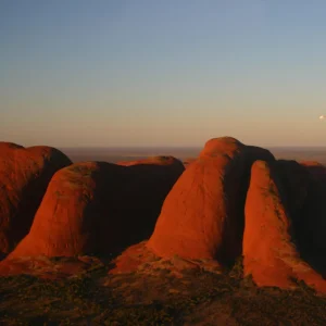 close aerial view of Uluru rock formation