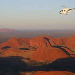 uluru rock blast helicopter flight aerial view