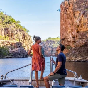 Katherine Gorge cruise through Nitmiluk National Park cliffs