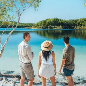 private fraser island 4WD tour noosa, luxury k’gari adventure, fraser island from noosa private trip, lake mckenzie private tour, 75 mile beach tour