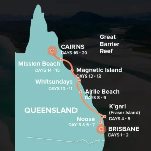 Dundee Adventure Travel | Intro Travel | 20-Day Oz East Coast Adventure OzEastCoast_20Map_Itinerary_W8SDAjU.original