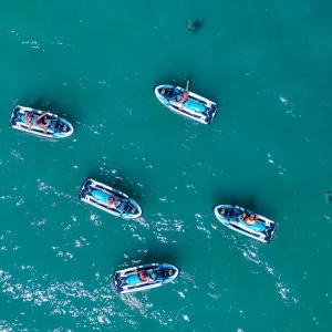 Aerial view of the tour