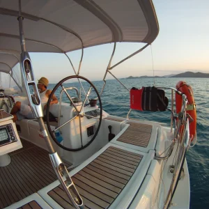 man sailing in Whitsunday
