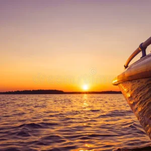 side-view-speeding-fishing-motor-boat-drops-water-blue-ocean-sea-wave-reflections-sunset-yacht-sailboat-deck-154929306