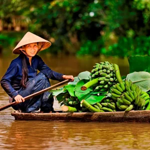 Local villager in Mekong Delta Vietnam Intro 9 days